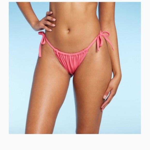 Shade & Shore Other - Pink Tie-Side Bikini Bottom